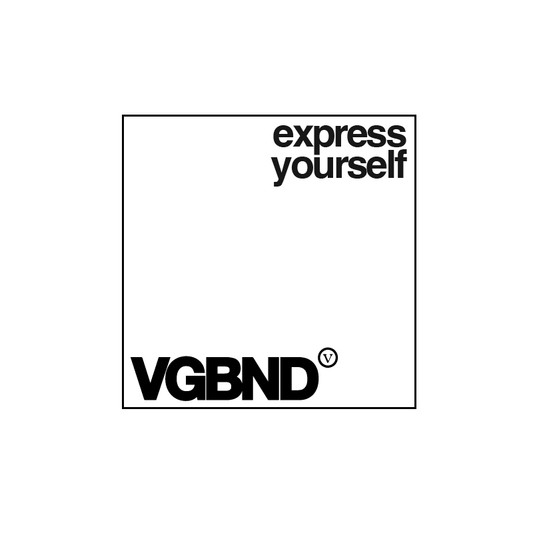 Express Yourself square sticker, 25 colors