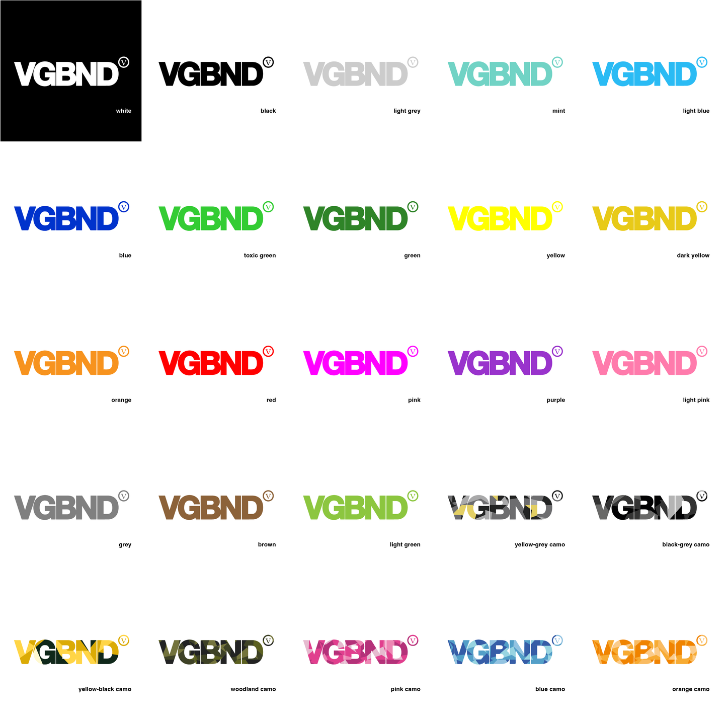 Big VGBND sticker, 25 colors