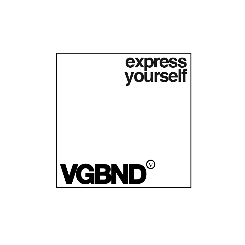 Express Yourself square sticker, 25 colors