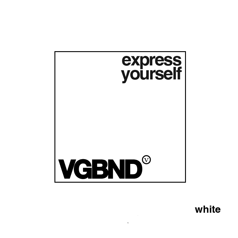 Express Yourself square sticker, 25 colors