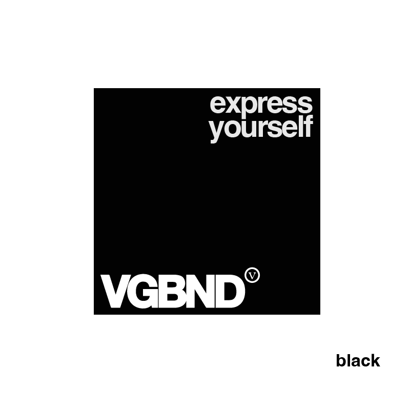 Express Yourself square sticker, 25 colors