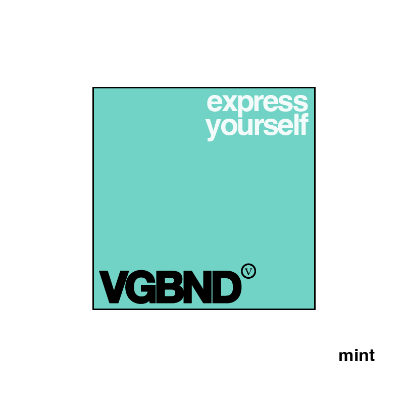 Express Yourself square sticker, 25 colors