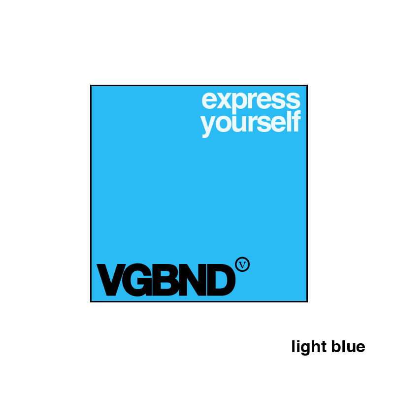 Express Yourself square sticker, 25 colors