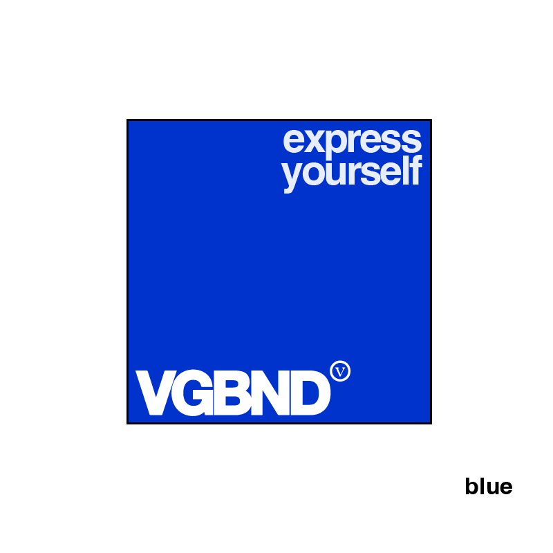 Express Yourself square sticker, 25 colors