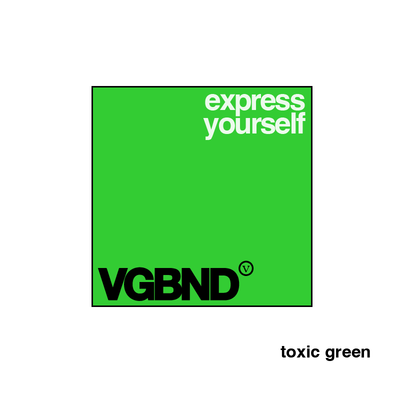Express Yourself square sticker, 25 colors