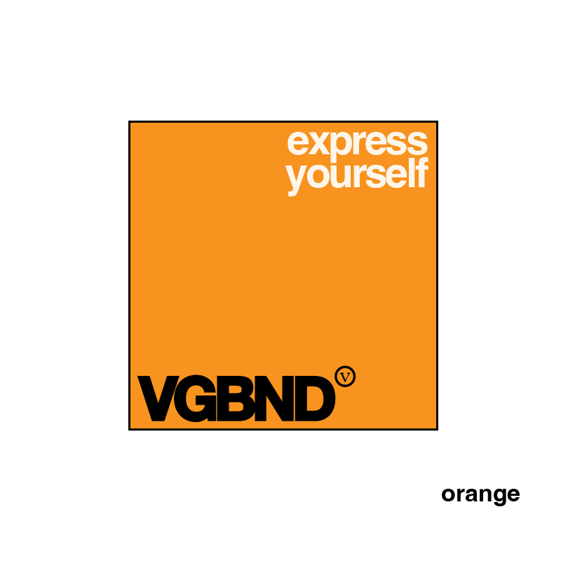 Express Yourself square sticker, 25 colors