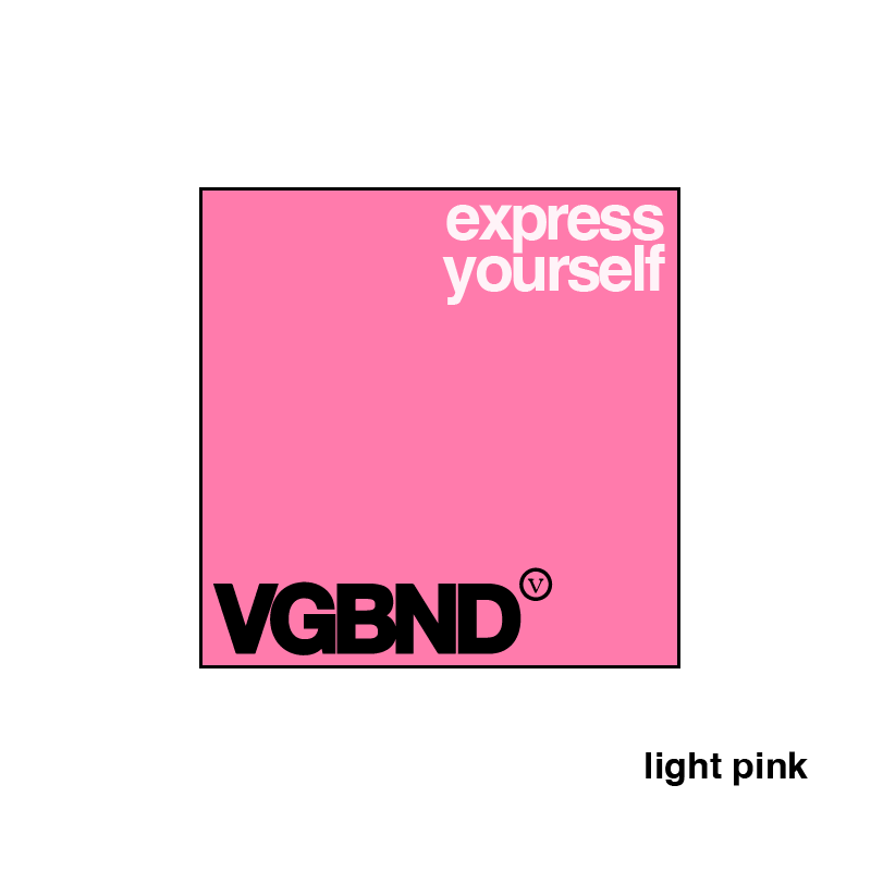 Express Yourself square sticker, 25 colors