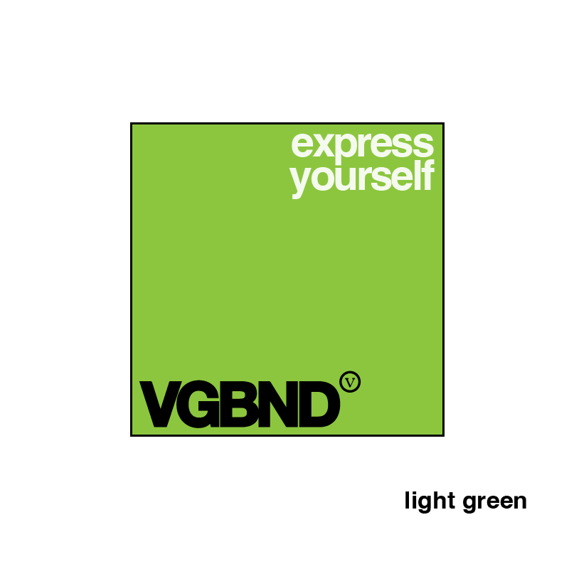 Express Yourself square sticker, 25 colors